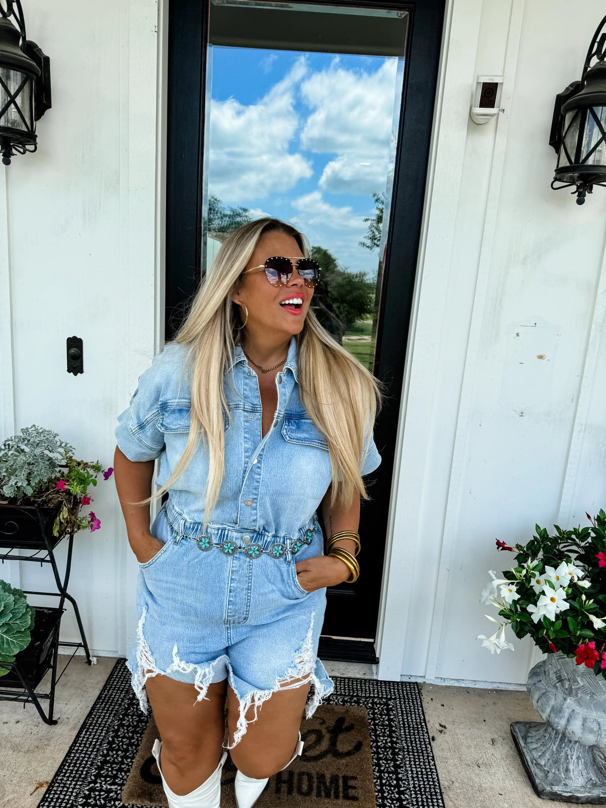 Randi • Denim Romper
