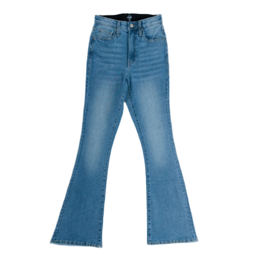 LuLaRoe Denim • High Waisted • Flared • Blue Denim