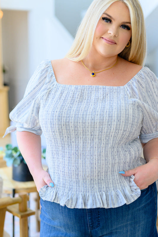Andree By Unit • 100% Cotton • Anticipating More Smocked Blouse
