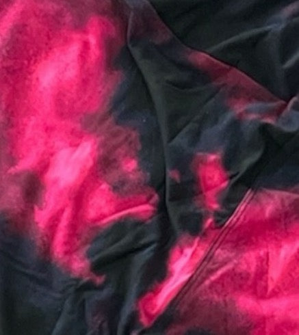LuLaRoe Buttery Soft Leggings • Black Fuchsia Wash