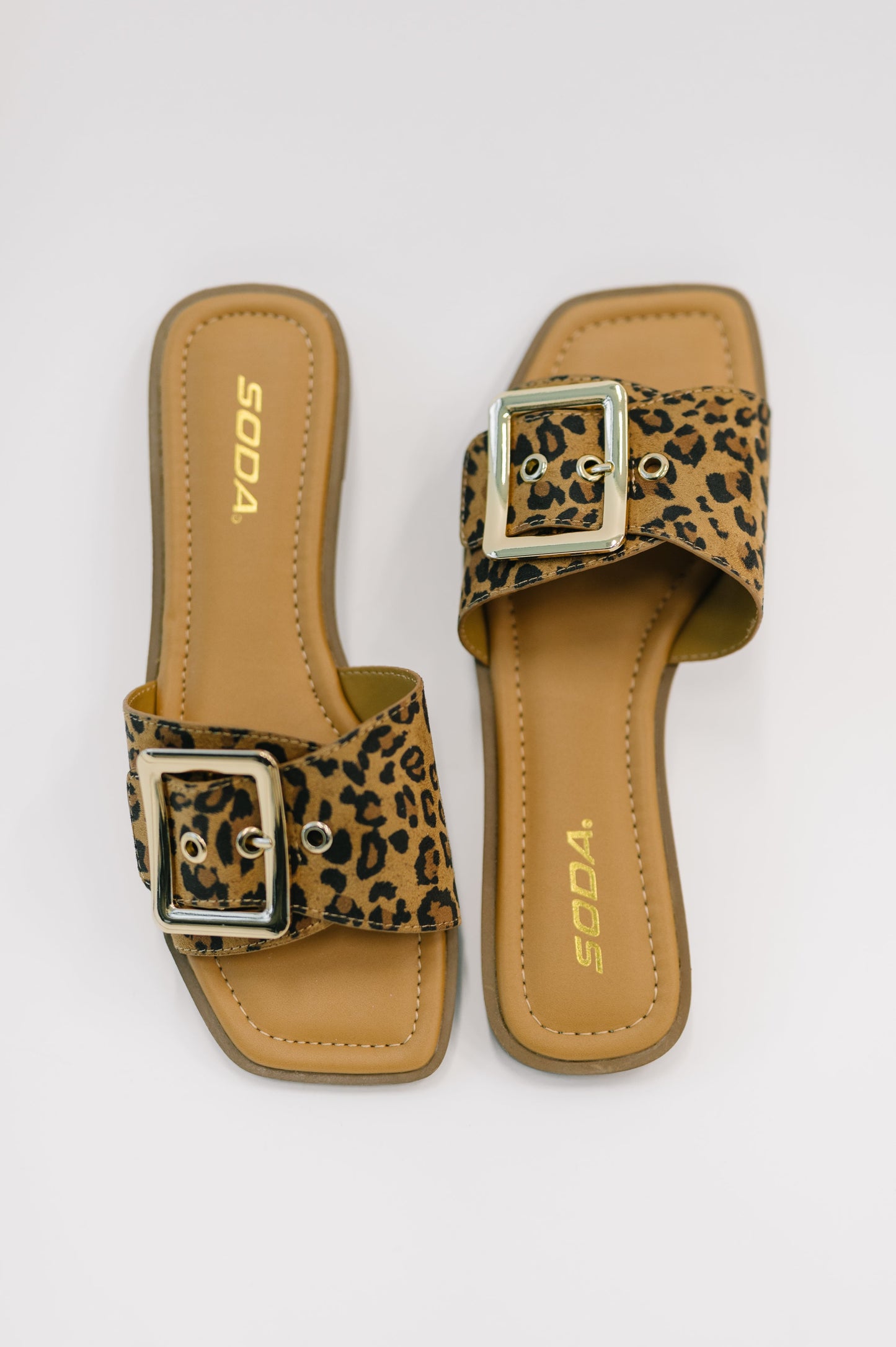 Soda • Opera Square Toe Buckle Slip On Sandal