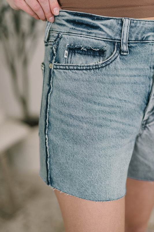 Judy Blue • Paige • High Waist Rigid Magic Cutoff Short Raw Side Seams