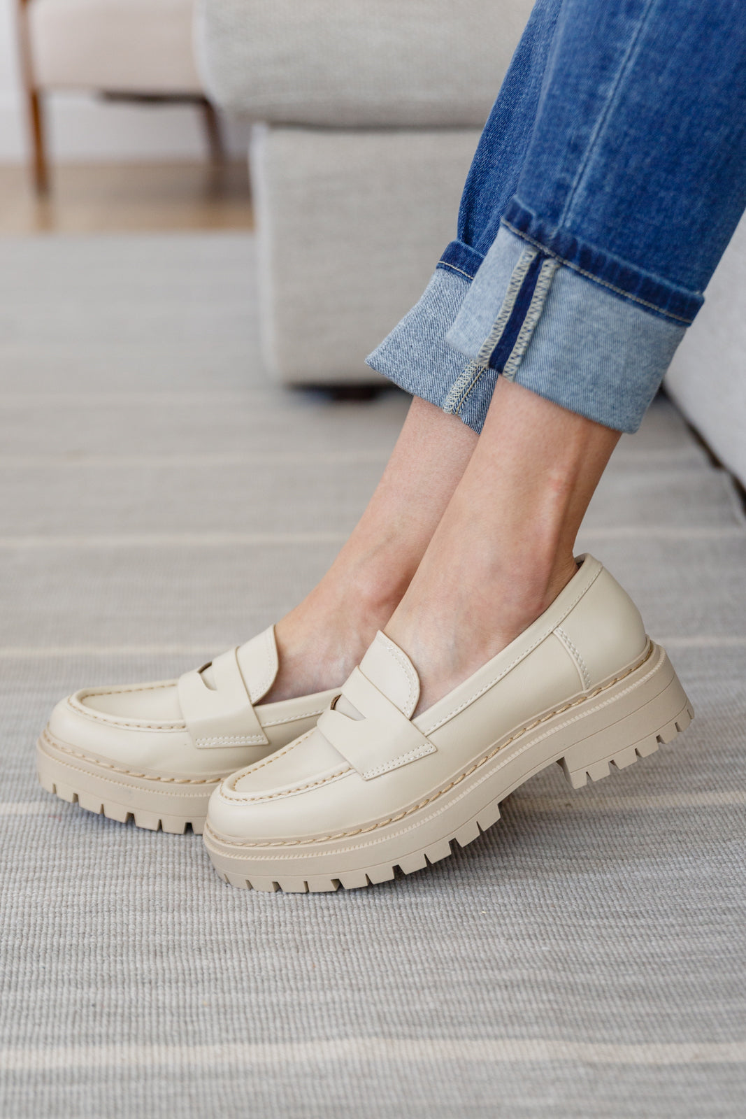 Soda • Penny For Your Thoughts Loafers in Bone