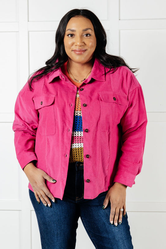 Jodifl • 100% Cotton • Perfect Pop of Pink Jacket