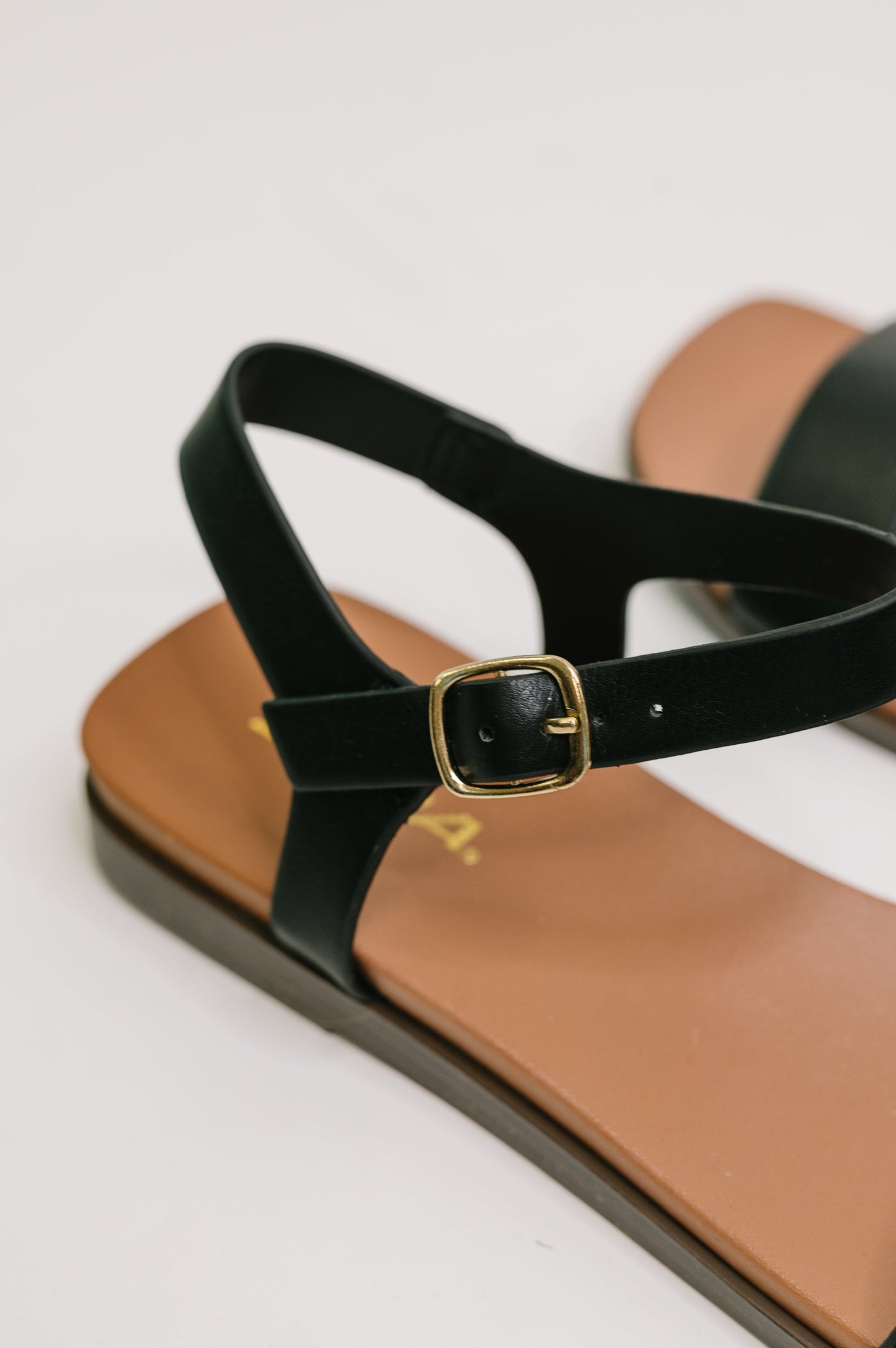 Soda • Riddle Ankle Strap Sandal in Black