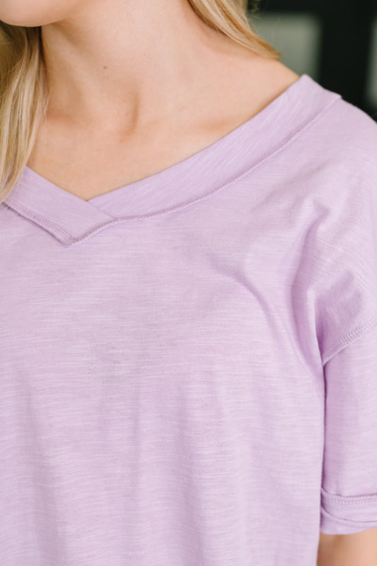 Dear Scarlett • 100% Cotton • Thanks To You • Relaxed Tee in Lilac