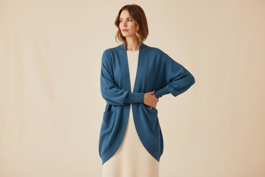 LuLaRoe Kennedy • Mixed Media • Batwing Sleeve Cardigan • Blue