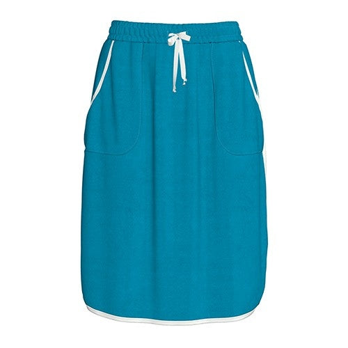 LuLaRoe Lonica • Dolphin Hem Skirt • Solid Cyan Blue