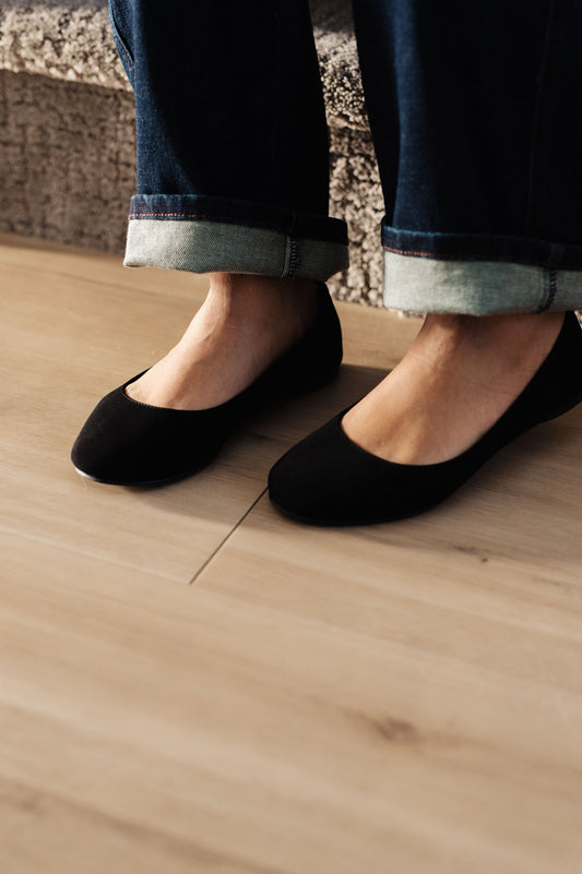 Soda • On Your Toes Ballet Flats in Black