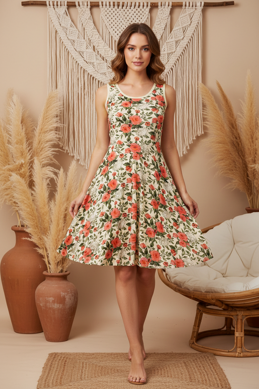 Nicki • A-Line • Sleeveless • Fit and Flare Dress