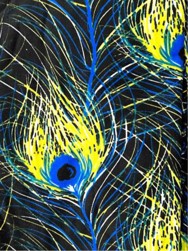 LuLaRoe Buttery Soft Leggings • Black Multi Peacock Feathers