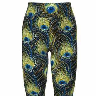 LuLaRoe Buttery Soft Leggings • Black Multi Neon Peacock Feathers