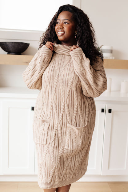 Bundled Beauty • Turtleneck Sweater Dress