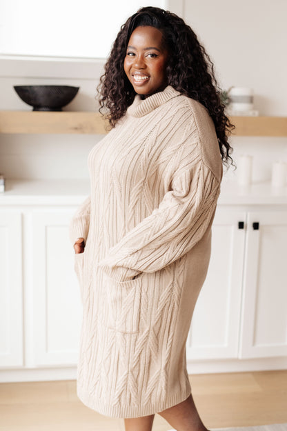 Bundled Beauty • Turtleneck Sweater Dress