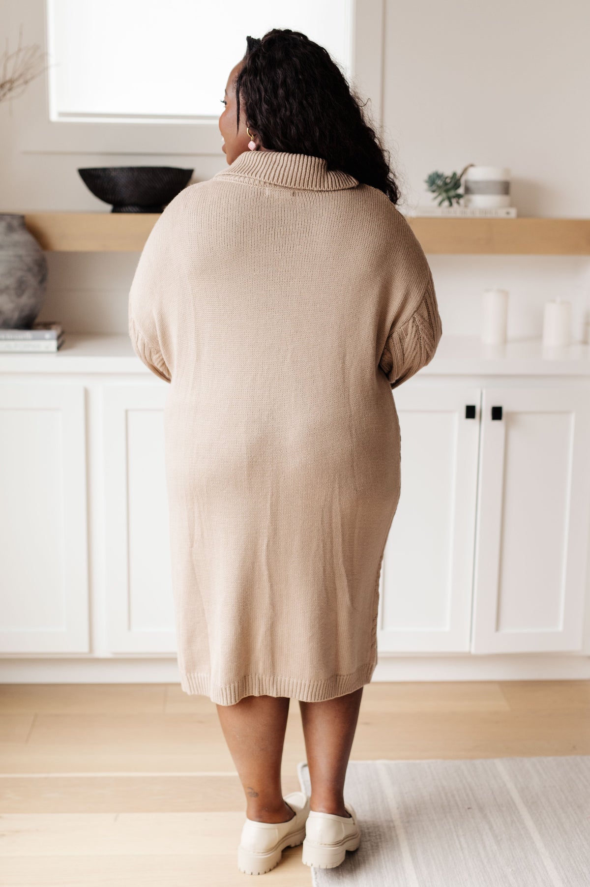 Bundled Beauty • Turtleneck Sweater Dress