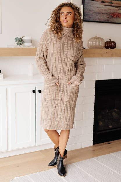 Bundled Beauty • Turtleneck Sweater Dress