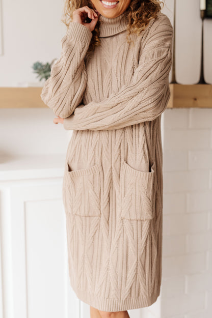 Bundled Beauty • Turtleneck Sweater Dress