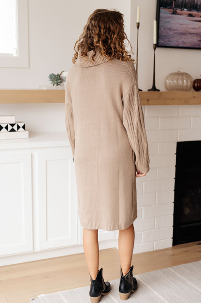 Bundled Beauty • Turtleneck Sweater Dress