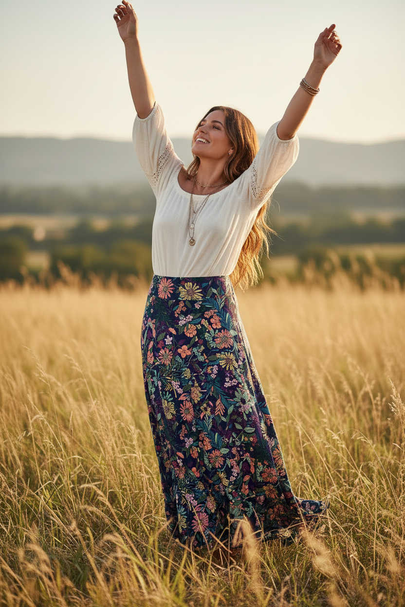 Vintage LuLaRoe Maxi Skirt - Multi Floral