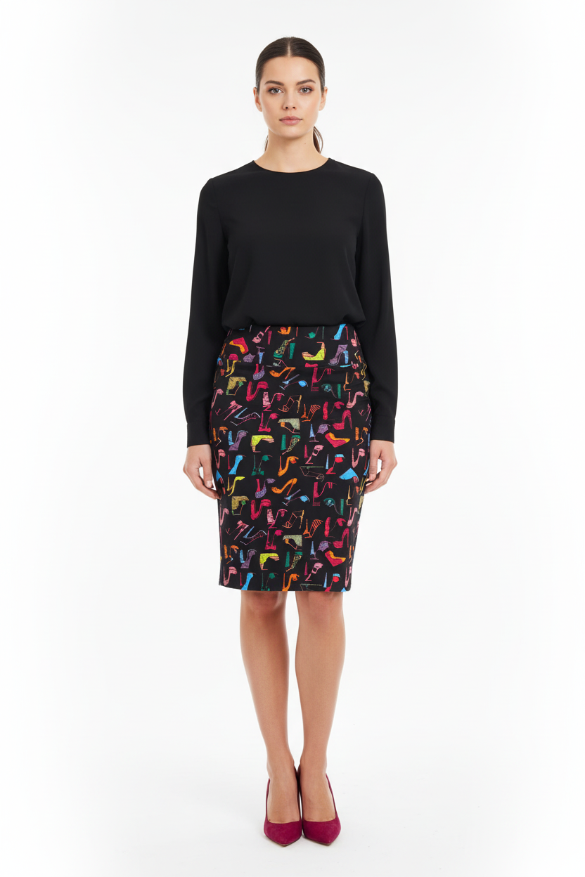 LuLaRoe Cassie Pencil Skirt • Vintage Rare High Heels Print