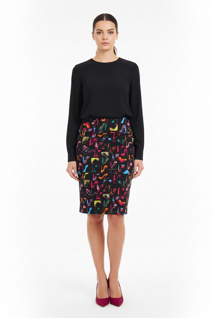LuLaRoe Cassie Pencil Skirt • Vintage Rare High Heels Print