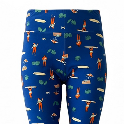 LuLaRoe Buttery Soft Leggings • Blue Hawaii