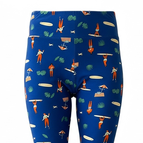 LuLaRoe Buttery Soft Leggings • Blue Hawaii