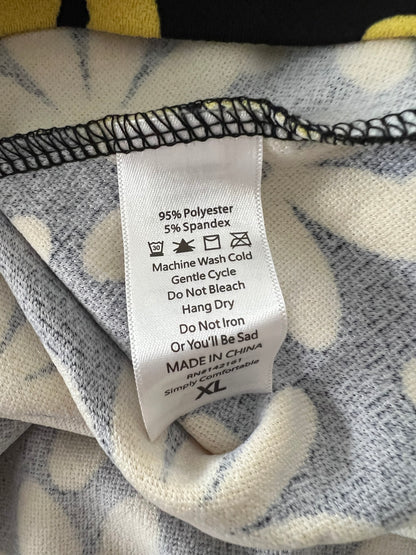 LuLaRoe • Amelia Fit-and-Flare Dress • Rare Black and Yellow Daisy Print