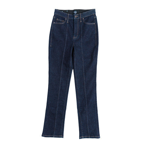 LuLaRoe Straight Leg Seamed Denim • Dark Blue Capri Wash