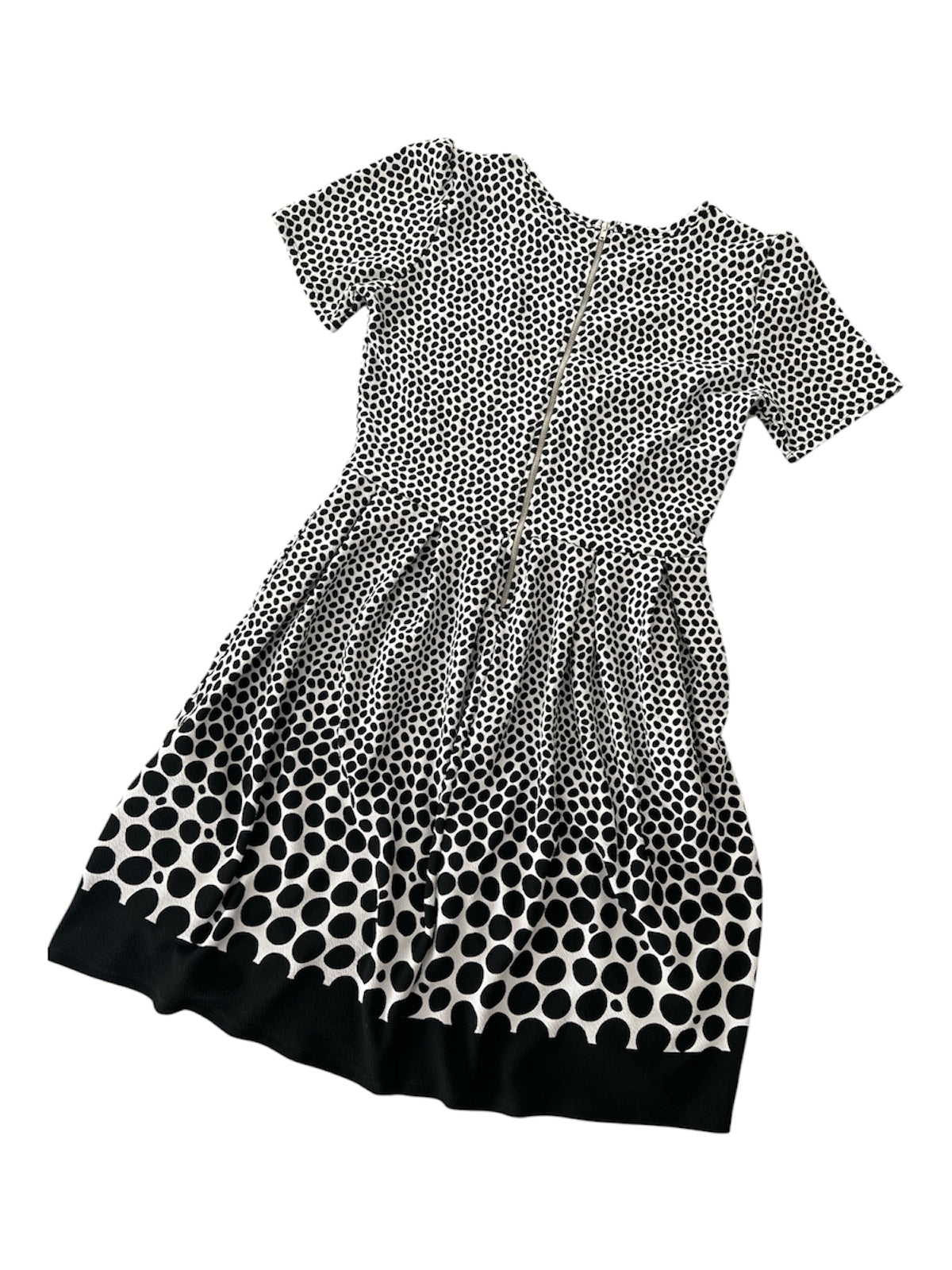 NWOT • LuLaRoe • Amelia Fit-and-Flare Dress • Vintage • Black and White Dipped