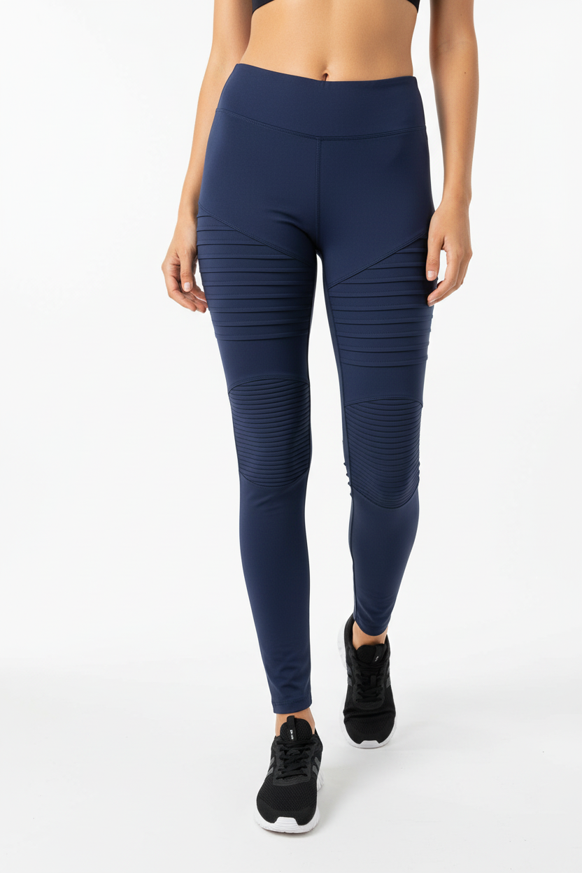 LuLaRoe LUXE Leggings • Solid Evening Blue Moto Style