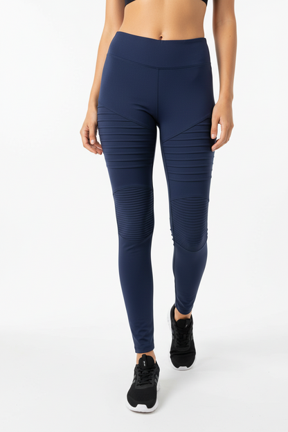 LuLaRoe LUXE Leggings • Solid Evening Blue Moto Style