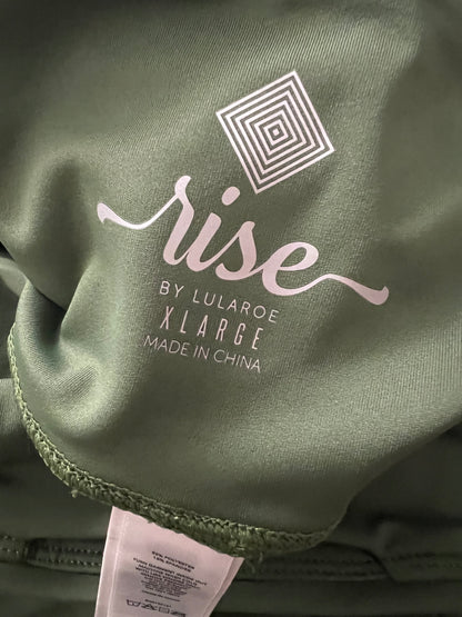 LuLaRoe Rise Collection • Brave Ankle Fitness Leggings • Solid Green