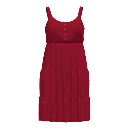 LuLaRoe  Amanda • Tiered Tank Top Dress • Solid Chili Pepper Red