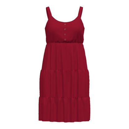 LuLaRoe  Amanda • Tiered Tank Top Dress • Solid Chili Pepper Red