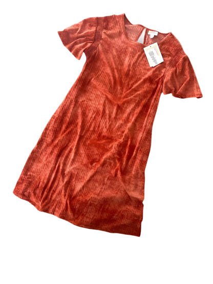 LuLaRoe Roselyn Smocked Flutter Sleeve Dress • Side Seam Pockets