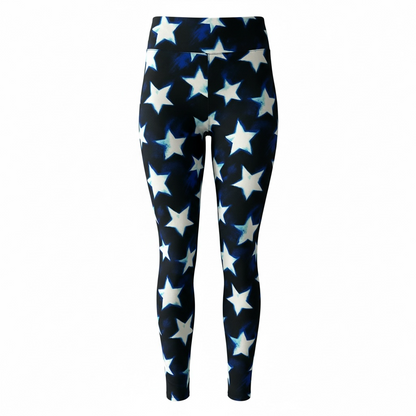 LuLaRoe Buttery Soft Leggings • Black Blue White Stars