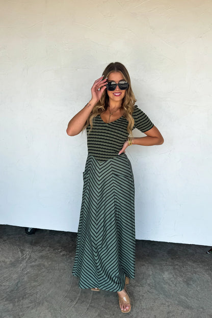 Calista Stripe Dress