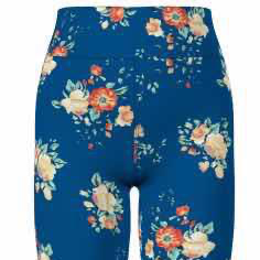 LuLaRoe Buttery Soft Leggings • Blue Orange Floral