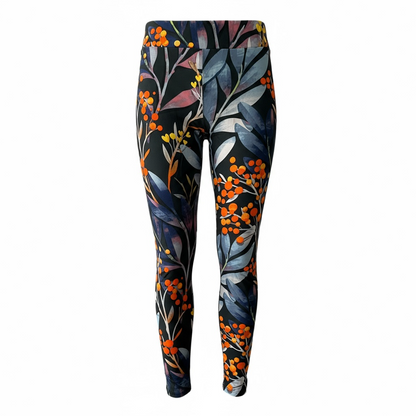 LuLaRoe Buttery Soft Leggings • Black Botanical Print