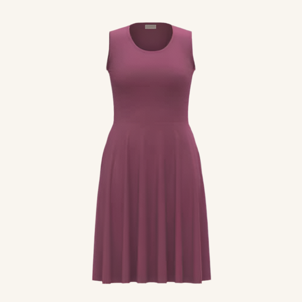 LuLaRoe Nicki • A-Line • Sleeveless • Fit and Flare Dress • Solid Red Violet Purple