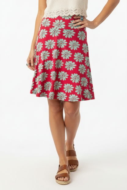 LuLaRoe Azure • A-Line Skirt • Vintage • Rare Daises Print • Boho Vibes
