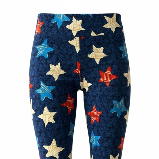 LuLaRoe Buttery Soft Leggings • Red White and Blue Stars