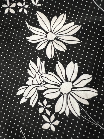 Nicki • A-Line • Sleeveless • Fit and Flare Dress • Black and White Daisy