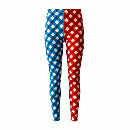 LuLaRoe Buttery Soft Leggings • Red White Blue Check
