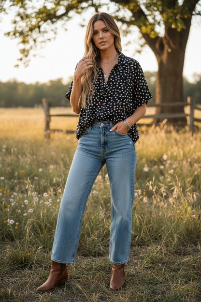 LuLaRoe Amy • Dolman Sleeve Top • Stars