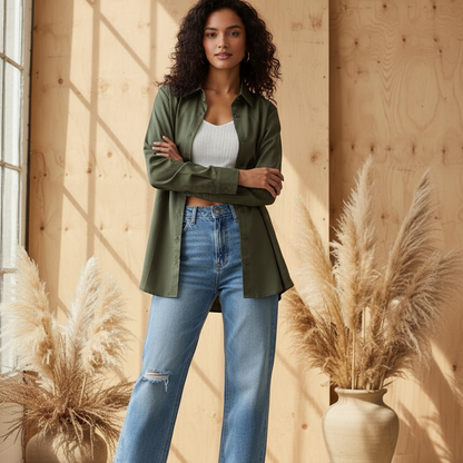 Great Outdoors - Abigail - Solid Olive Green
