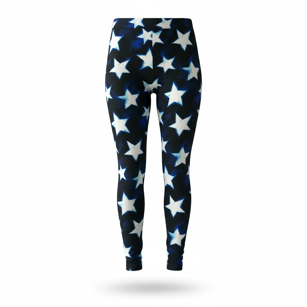 LuLaRoe Buttery Soft Leggings • Black Blue White Stars