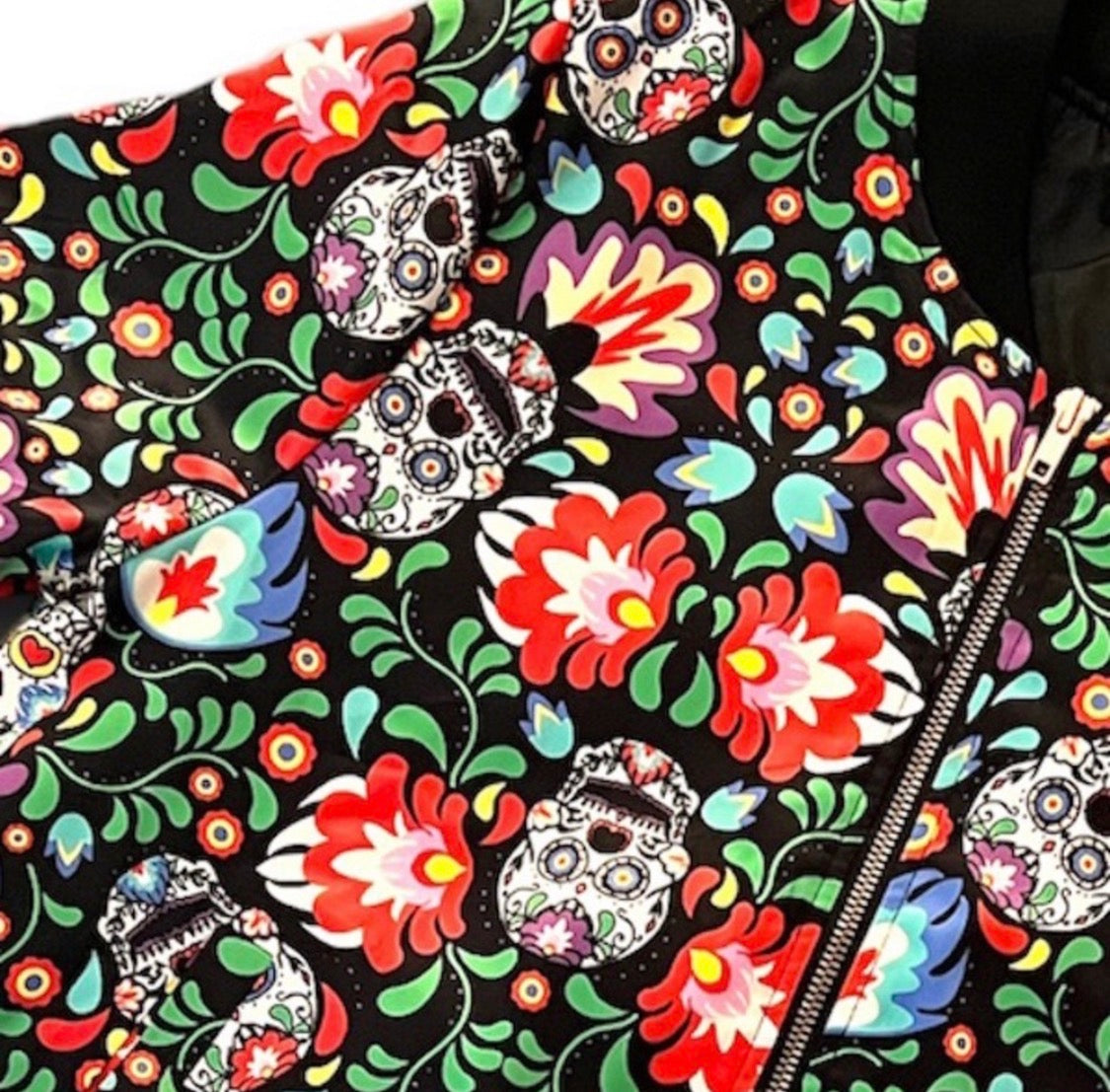 LuLaRoe Sugar Skulls • Stevie Bomber Jacket