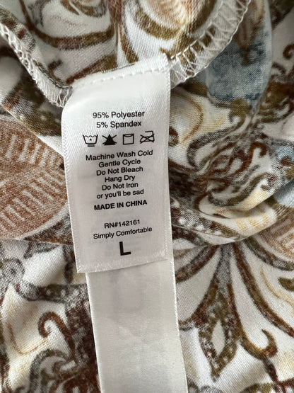 NWOT • Nicki • A-Line • Sleeveless • Fit and Flare Dress • Blue and Gold  Mandala Print